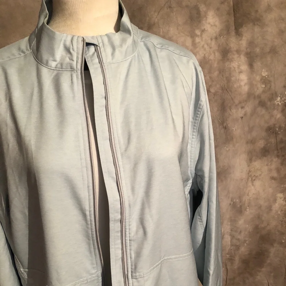 GREG NORMAN MENS LARGE JACKET LIGHT BLUE POCKETS - Picture 12 of 12